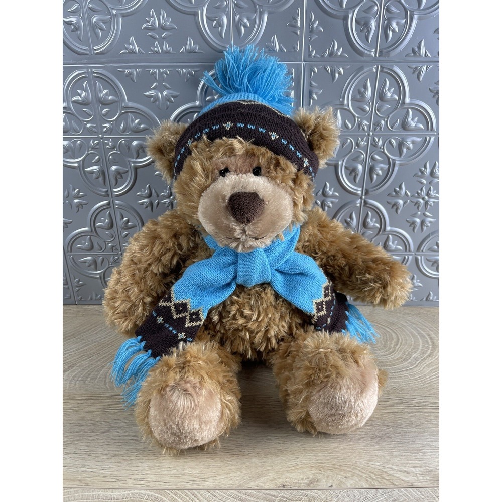 Mary Meyers St. Judes "Oliver" 18 Inch Teddy Bear With Winter Hat & Scarf Plush